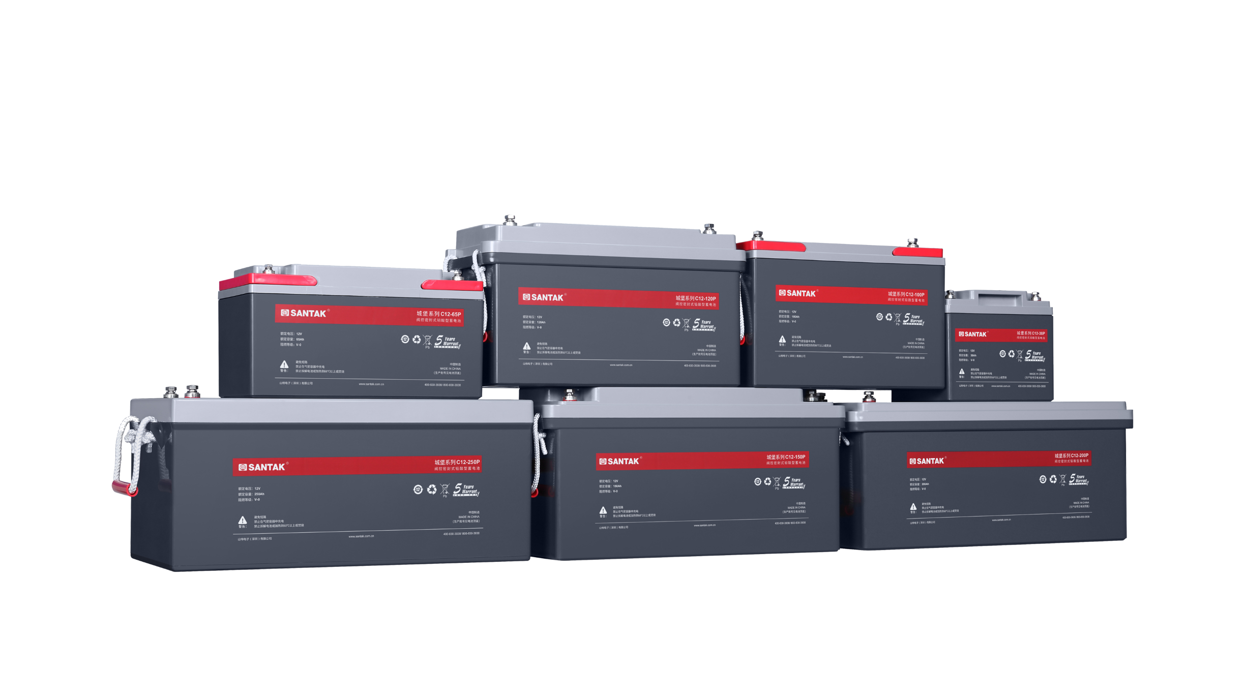 山特城堡C12-P系列蓄电池(12V38-250AH)质保五年